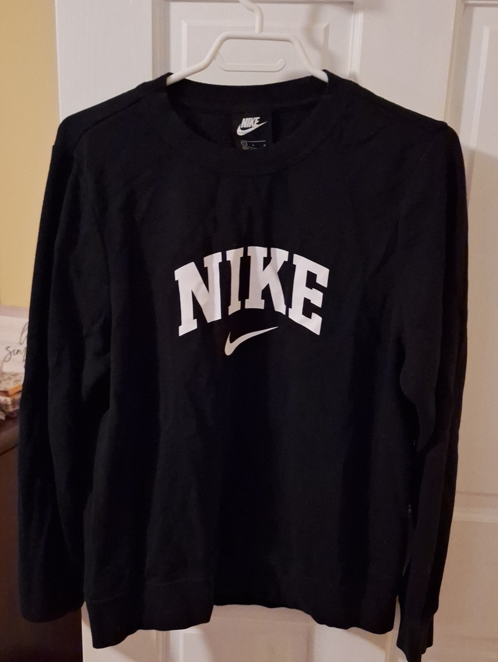 Nike Black Crewneck Sweatshirt with White Logo